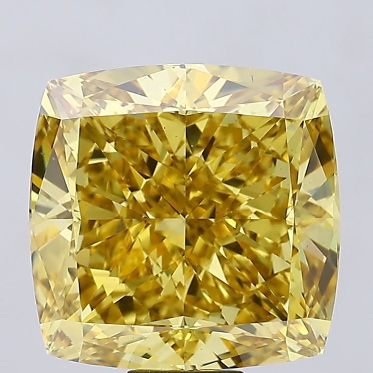 Loose Diamond - CUSHION MODIFIED 24.05ct Fancy Intense Yellow VS2: Loose Diamond - CUSHION MODIFIED 24.05ct Fancy Intense Yellow VS2 Source: This is a real non-mined Diamond that has been grown in a lab Shape: CUSHION MODIFIED Carats: 24.05 Color: Fancy Intense Yello