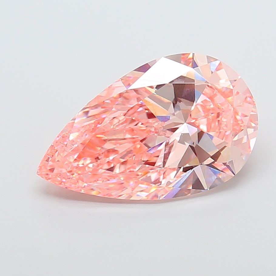 Loose Diamond - PEAR 10.03ct Fancy Vivid Pink VVS2: Loose Diamond - PEAR 10.03ct Fancy Vivid Pink VVS2 Source: This is a real non-mined Diamond that has been grown in a lab Shape: PEAR Carats: 10.03 Color: Fancy Vivid Pink Certification: IGI Video: