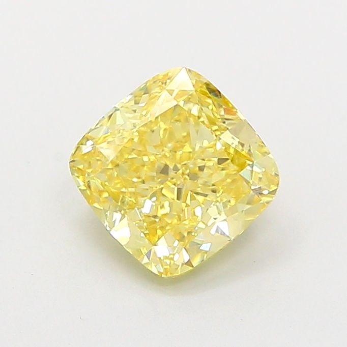 Loose Diamond - CUSHION MODIFIED 1.28ct Fancy Intense Yellow VVS2: Loose Diamond - CUSHION MODIFIED 1.28ct Fancy Intense Yellow VVS2 Source: This is a real non-mined Diamond that has been grown in a lab Shape: CUSHION MODIFIED Carats: 1.28 Color: Fancy Intense Yellow
