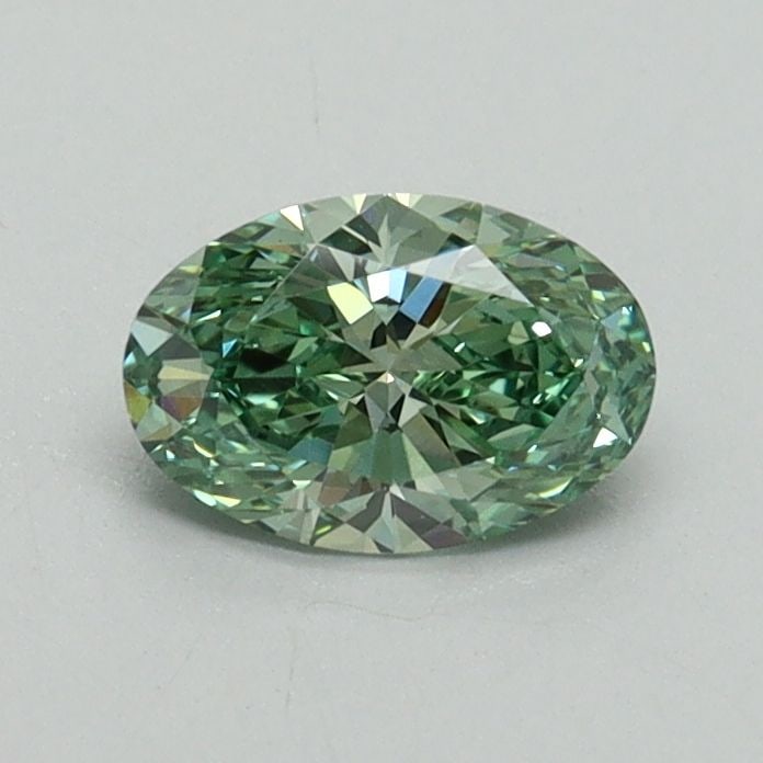 Loose Diamond - OVAL 0.53ct Fancy Vivid Green VS1: Loose Diamond - OVAL 0.53ct Fancy Vivid Green VS1 Source: This is a real non-mined Diamond that has been grown in a lab Shape: OVAL Carats: 0.53 Color: Fancy Vivid Green Certification: IGI Video: