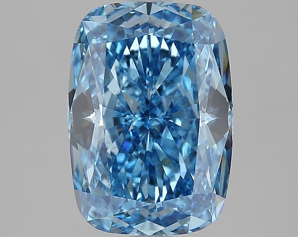 Loose Diamond - CUSHION MODIFIED 2.53ct Fancy Vivid Blue VS1: Loose Diamond - CUSHION MODIFIED 2.53ct Fancy Vivid Blue VS1 Source: This is a real non-mined Diamond that has been grown in a lab Shape: CUSHION MODIFIED Carats: 2.53 Color: Fancy Vivid Blue Certific
