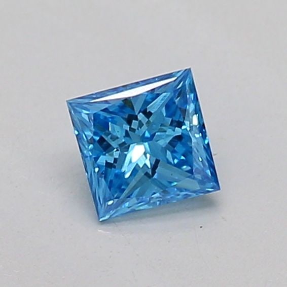 Loose Diamond - PRINCESS 0.2ct Fancy Vivid Blue VS2: Loose Diamond - PRINCESS 0.2ct Fancy Vivid Blue VS2 Source: This is a real non-mined Diamond that has been grown in a lab Shape: PRINCESS Carats: 0.2 Color: Fancy Vivid Blue Certification: IGI Video:
