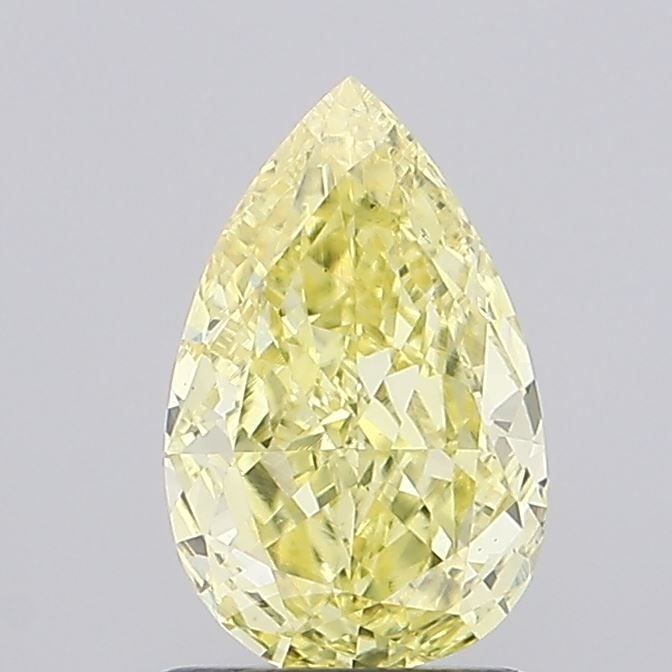 Loose Diamond - PEAR 1.31ct Fancy Vivid Yellow VS1: Loose Diamond - PEAR 1.31ct Fancy Vivid Yellow VS1 Source: This is a real non-mined Diamond that has been grown in a lab Shape: PEAR Carats: 1.31 Color: Fancy Vivid Yellow Certification: IGI Video: