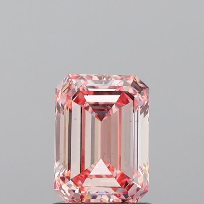 Loose Diamond - EMERALD 1.1ct Fancy Vivid Pink VS2: Loose Diamond - EMERALD 1.1ct Fancy Vivid Pink VS2 Source: This is a real non-mined Diamond that has been grown in a lab Shape: EMERALD Carats: 1.1 Color: Fancy Vivid Pink Certification: IGI Video: