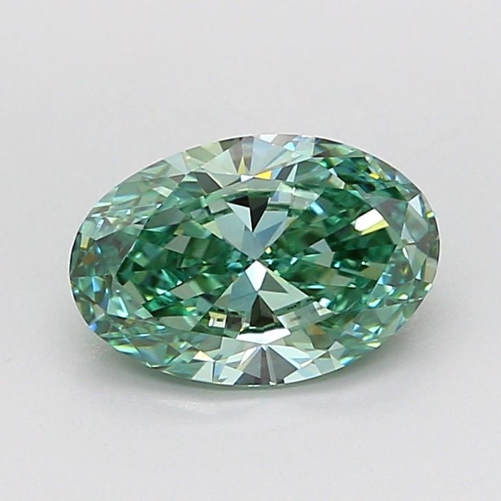 Loose Diamond - OVAL 1.46ct Fancy Vivid Green VVS2: Loose Diamond - OVAL 1.46ct Fancy Vivid Green VVS2 Source: This is a real non-mined Diamond that has been grown in a lab Shape: OVAL Carats: 1.46 Color: Fancy Vivid Green Certification: IGI Video: