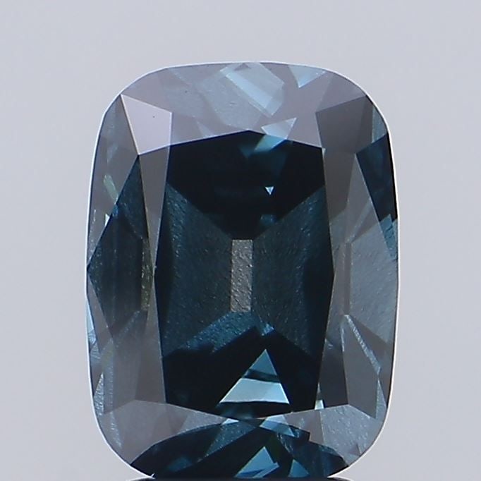 Loose Diamond - CUSHION 2.54ct Fancy Deep Blue I1: Loose Diamond - CUSHION 2.54ct Fancy Deep Blue I1 Source: This is a real non-mined Diamond that has been grown in a lab Shape: CUSHION Carats: 2.54 Color: Fancy Deep Blue Certification: IGI Video: