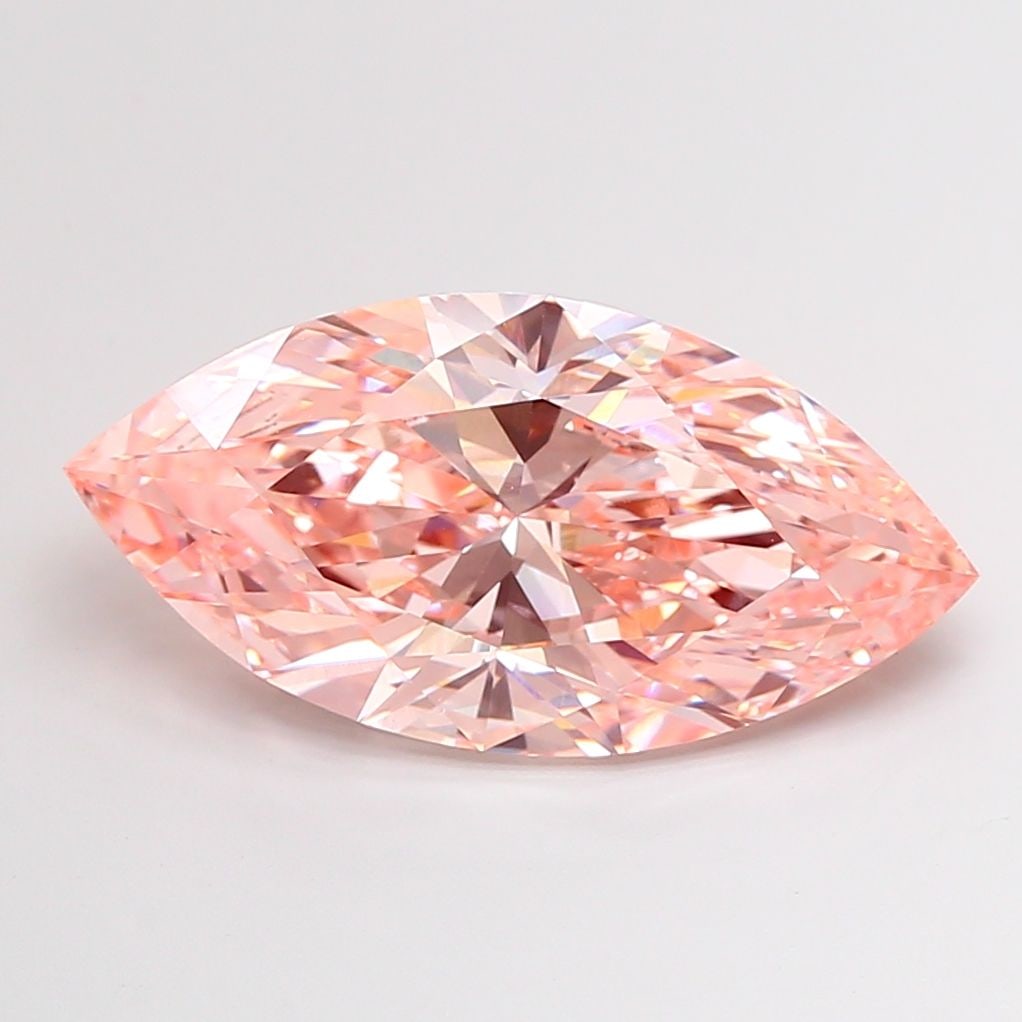 Loose Diamond - MARQUISE 10.02ct Fancy Vivid Pink VS1: Loose Diamond - MARQUISE 10.02ct Fancy Vivid Pink VS1 Source: This is a real non-mined Diamond that has been grown in a lab Shape: MARQUISE Carats: 10.02 Color: Fancy Vivid Pink Certification: IGI Vid