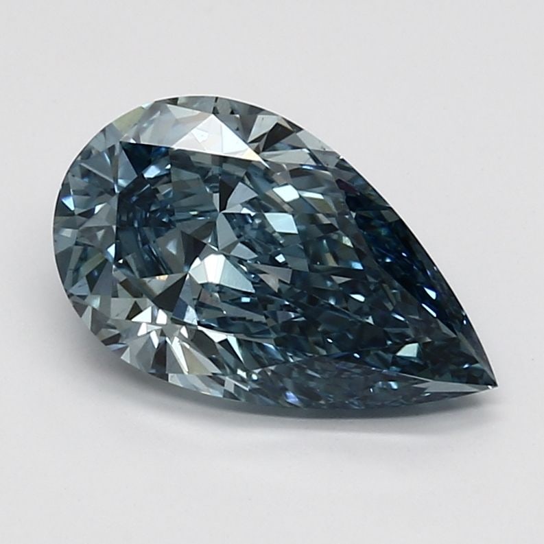 Loose Diamond - PEAR 2.49ct Fancy Vivid Blue VS2: Loose Diamond - PEAR 2.49ct Fancy Vivid Blue VS2 Source: This is a real non-mined Diamond that has been grown in a lab Shape: PEAR Carats: 2.49 Color: Fancy Vivid Blue Certification: IGI Video: