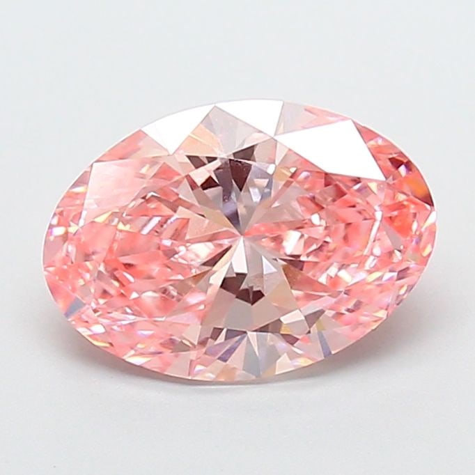 Loose Diamond - OVAL 2.56ct Fancy Vivid Pink VVS2: Loose Diamond - OVAL 2.56ct Fancy Vivid Pink VVS2 Source: This is a real non-mined Diamond that has been grown in a lab Shape: OVAL Carats: 2.56 Color: Fancy Vivid Pink Certification: IGI Video: