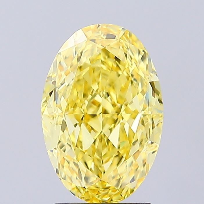 Loose Diamond - OVAL 2.55ct Fancy Intense Yellow VVS2: Loose Diamond - OVAL 2.55ct Fancy Intense Yellow VVS2 Source: This is a real non-mined Diamond that has been grown in a lab Shape: OVAL Carats: 2.55 Color: Fancy Intense Yellow Certification: IGI Vide