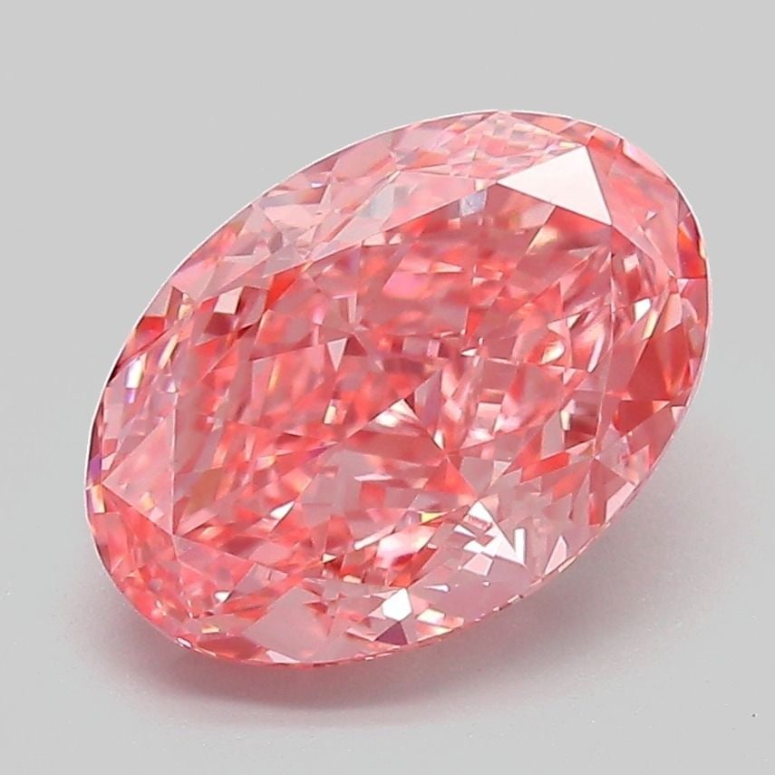 Loose Diamond - OVAL 3.12ct Fancy Vivid Pink VS1: Loose Diamond - OVAL 3.12ct Fancy Vivid Pink VS1 Source: This is a real non-mined Diamond that has been grown in a lab Shape: OVAL Carats: 3.12 Color: Fancy Vivid Pink Certification: IGI PLEASE NOTE: 