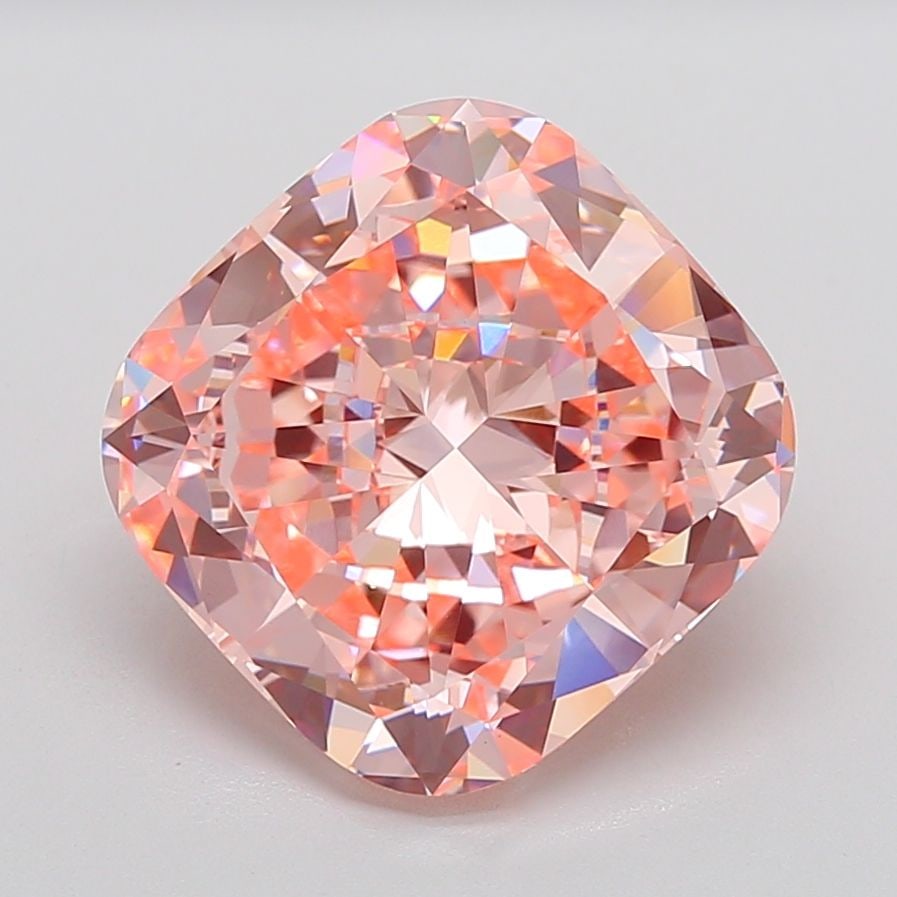 Loose Diamond - CUSHION MODIFIED 12.04ct Fancy Intense Pink VVS2: Loose Diamond - CUSHION MODIFIED 12.04ct Fancy Intense Pink VVS2 Source: This is a real non-mined Diamond that has been grown in a lab Shape: CUSHION MODIFIED Carats: 12.04 Color: Fancy Intense Pink C