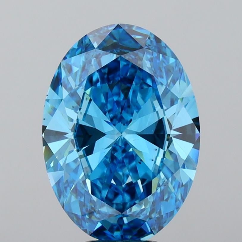 Loose Diamond - OVAL 6.84ct Fancy Vivid Blue VS2: Loose Diamond - OVAL 6.84ct Fancy Vivid Blue VS2 Source: This is a real non-mined Diamond that has been grown in a lab Shape: OVAL Carats: 6.84 Color: Fancy Vivid Blue Certification: IGI Video: