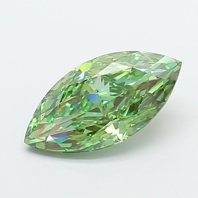 Loose Diamond - MARQUISE 2.5ct Fancy Vivid Green VVS2: Loose Diamond - MARQUISE 2.5ct Fancy Vivid Green VVS2 Source: This is a real non-mined Diamond that has been grown in a lab Shape: MARQUISE Carats: 2.5 Color: Fancy Vivid Green Certification: IGI Vide