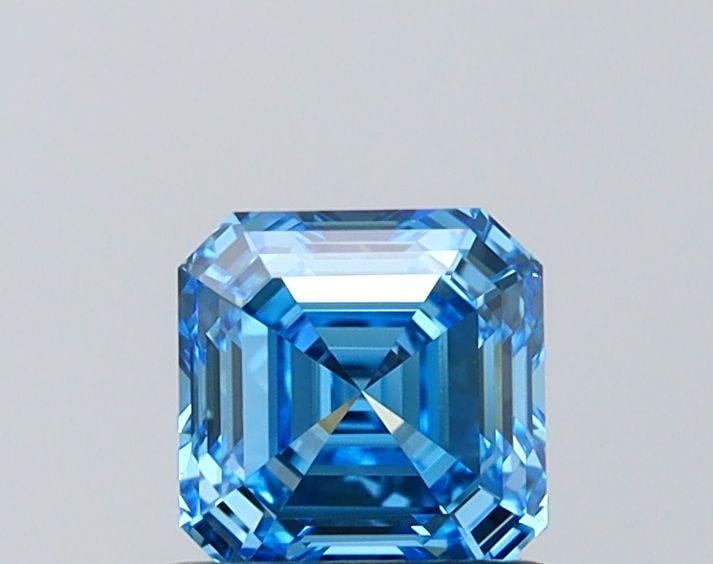 Loose Diamond - ASSCHER 0.95ct Fancy Vivid Blue VS1: Loose Diamond - ASSCHER 0.95ct Fancy Vivid Blue VS1 Source: This is a real non-mined Diamond that has been grown in a lab Shape: ASSCHER Carats: 0.95 Color: Fancy Vivid Blue Certification: IGI Video: