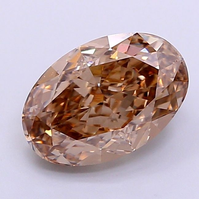 Loose Diamond - OVAL 2.55ct Fancy Light Brown VVS2: Loose Diamond - OVAL 2.55ct Fancy Light Brown VVS2 Source: This is a real non-mined Diamond that has been grown in a lab Shape: OVAL Carats: 2.55 Color: Fancy Light Brown Certification: IGI Video: