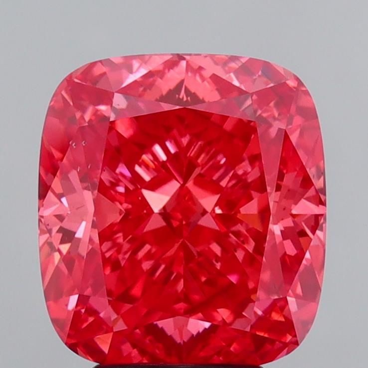 Loose Diamond - CUSHION MODIFIED 5.08ct Fancy Vivid Pink VS2: Loose Diamond - CUSHION MODIFIED 5.08ct Fancy Vivid Pink VS2 Source: This is a real non-mined Diamond that has been grown in a lab Shape: CUSHION MODIFIED Carats: 5.08 Color: Fancy Vivid Pink Certific