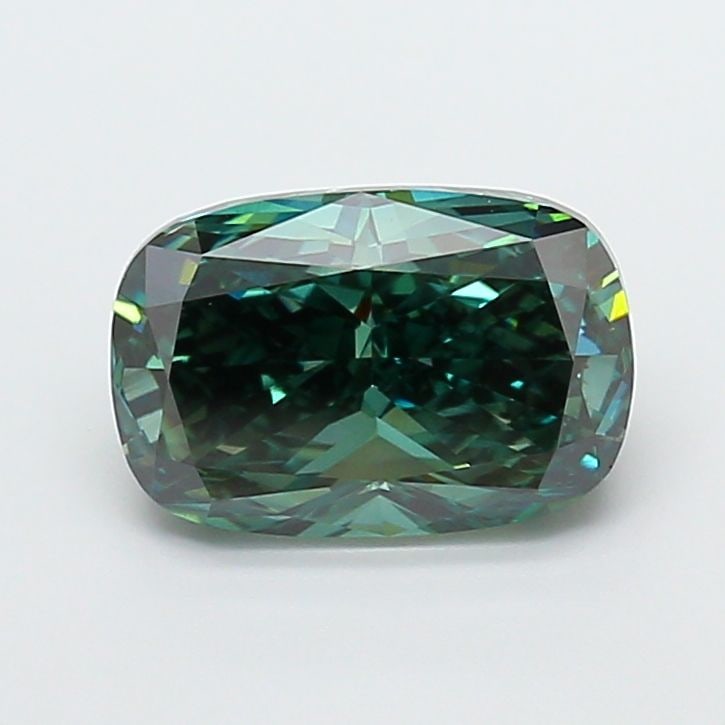 Loose Diamond - CUSHION MODIFIED 4.05ct Fancy Vivid Green VS1: Loose Diamond - CUSHION MODIFIED 4.05ct Fancy Vivid Green VS1 Source: This is a real non-mined Diamond that has been grown in a lab Shape: CUSHION MODIFIED Carats: 4.05 Color: Fancy Vivid Green Certif