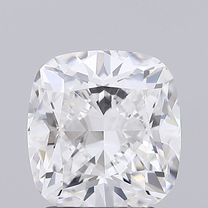 Loose Diamond - CUSHION 2.08ct E VVS2: Loose Diamond - CUSHION 2.08ct E VVS2 Source: This is a real non-mined Diamond that has been grown in a lab Shape: CUSHION Carats: 2.08 Color: E Clarity: VVS2 Certification: IGI Condition: Pre-Owned P