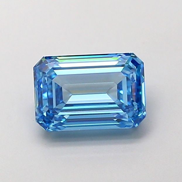 Loose Diamond - EMERALD 1.35ct Fancy Vivid Blue VVS2: Loose Diamond - EMERALD 1.35ct Fancy Vivid Blue VVS2 Source: This is a real non-mined Diamond that has been grown in a lab Shape: EMERALD Carats: 1.35 Color: Fancy Vivid Blue Certification: IGI Video: