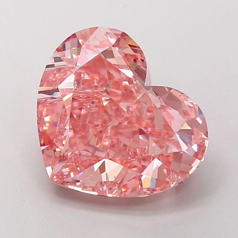 Loose Diamond - HEART 5.55ct Fancy Intense Pink VS2: Loose Diamond - HEART 5.55ct Fancy Intense Pink VS2 Source: This is a real non-mined Diamond that has been grown in a lab Shape: HEART Carats: 5.55 Color: Fancy Intense Pink Certification: IGI Video: