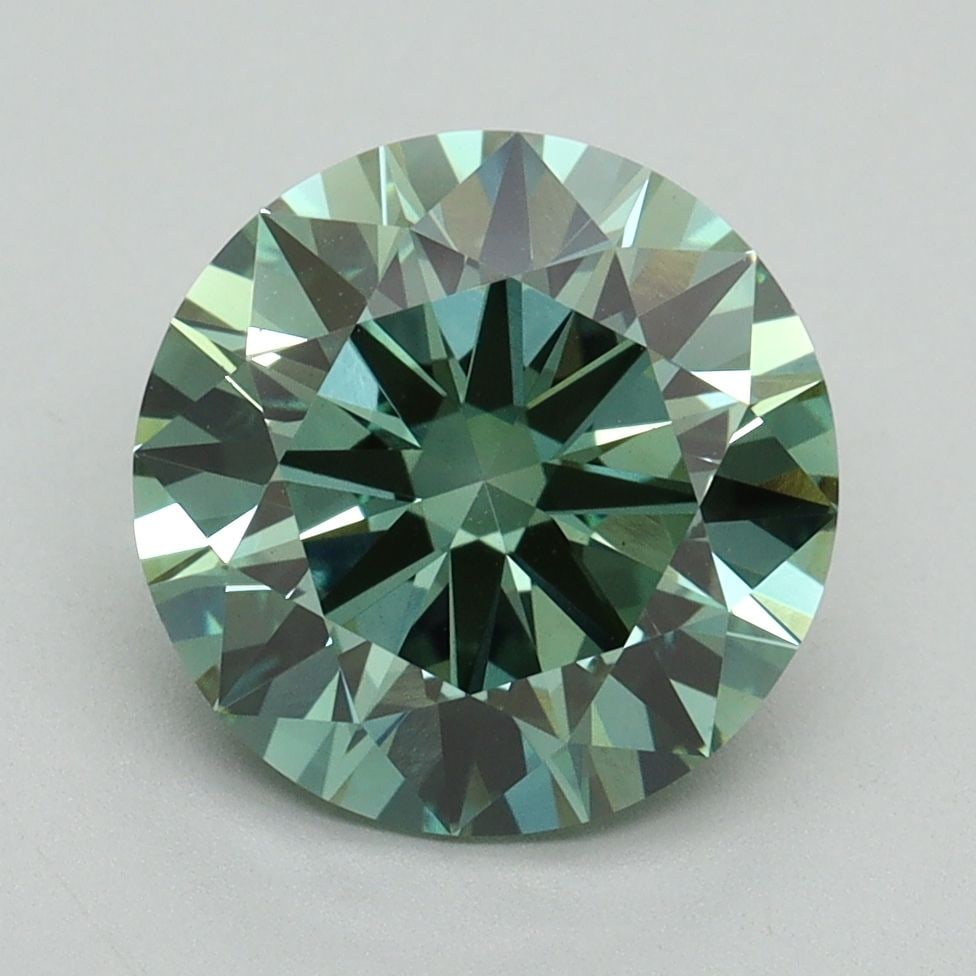 Ideal Loose Diamond - ROUND 3.0ct Fancy Vivid Green VS1: Ideal Loose Diamond - ROUND 3.0ct Fancy Vivid Green VS1 Source: This is a real non-mined Diamond that has been grown in a lab Shape: ROUND Carats: 3.0 Color: Fancy Vivid Green Certification: IGI