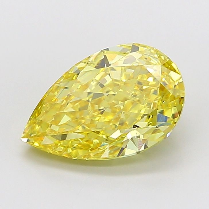 Loose Diamond - PEAR 5.03ct Fancy Vivid Yellow VS2: Loose Diamond - PEAR 5.03ct Fancy Vivid Yellow VS2 Source: This is a real non-mined Diamond that has been grown in a lab Shape: PEAR Carats: 5.03 Color: Fancy Vivid Yellow Certification: IGI Video: