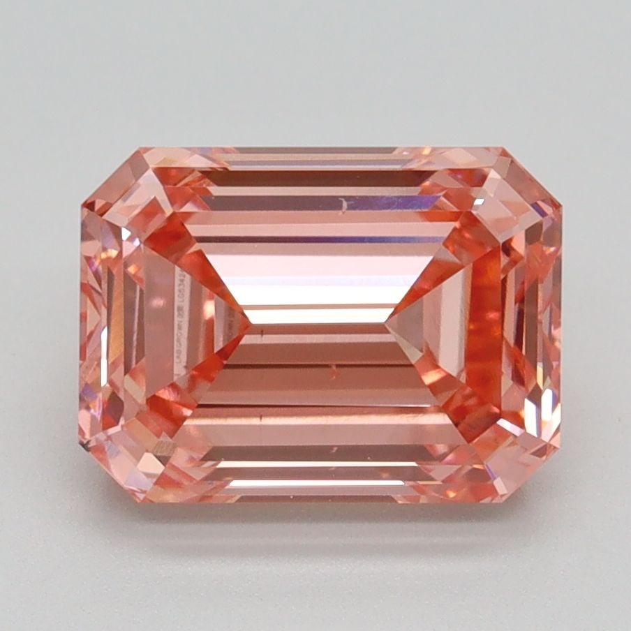 Loose Diamond - EMERALD 3.02ct Fancy Vivid Pink SI1: Loose Diamond - EMERALD 3.02ct Fancy Vivid Pink SI1 Source: This is a real non-mined Diamond that has been grown in a lab Shape: EMERALD Carats: 3.02 Color: Fancy Vivid Pink Certification: IGI Video: