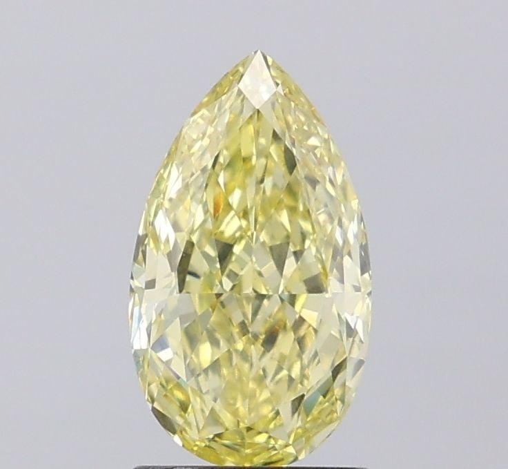 Loose Diamond - PEAR 1.69ct Fancy Intense Yellow VVS2: Loose Diamond - PEAR 1.69ct Fancy Intense Yellow VVS2 Source: This is a real non-mined Diamond that has been grown in a lab Shape: PEAR Carats: 1.69 Color: Fancy Intense Yellow Certification: IGI Vide