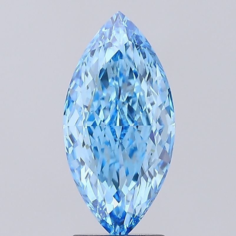 Loose Diamond - MARQUISE 3.03ct Fancy Vivid Blue VS1: Loose Diamond - MARQUISE 3.03ct Fancy Vivid Blue VS1 Source: This is a real non-mined Diamond that has been grown in a lab Shape: MARQUISE Carats: 3.03 Color: Fancy Vivid Blue Certification: IGI Video