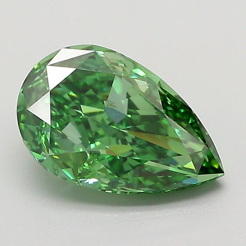 Loose Diamond - PEAR 2.04ct Fancy Vivid Green VS1: Loose Diamond - PEAR 2.04ct Fancy Vivid Green VS1 Source: This is a real non-mined Diamond that has been grown in a lab Shape: PEAR Carats: 2.04 Color: Fancy Vivid Green Certification: IGI PLEASE NOTE