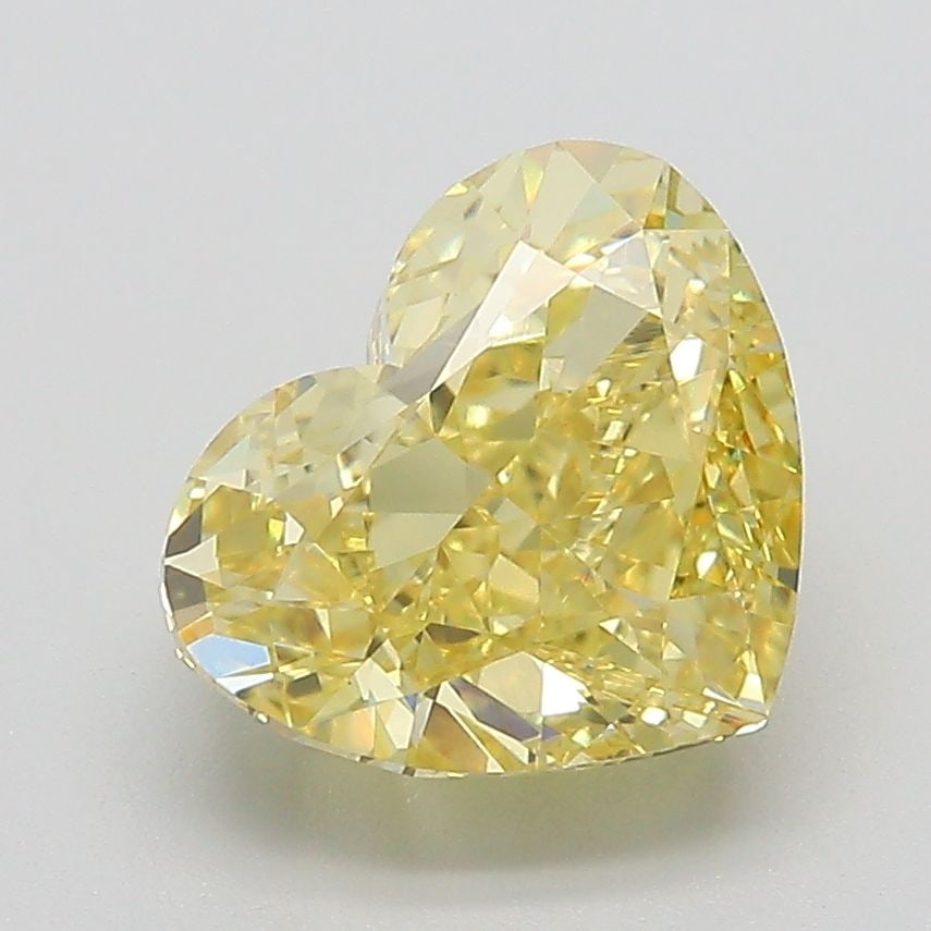 Loose Diamond - HEART 3.02ct Fancy Intense Yellow VS1: Loose Diamond - HEART 3.02ct Fancy Intense Yellow VS1 Source: This is a real non-mined Diamond that has been grown in a lab Shape: HEART Carats: 3.02 Color: Fancy Intense Yellow Certification: IGI Vid
