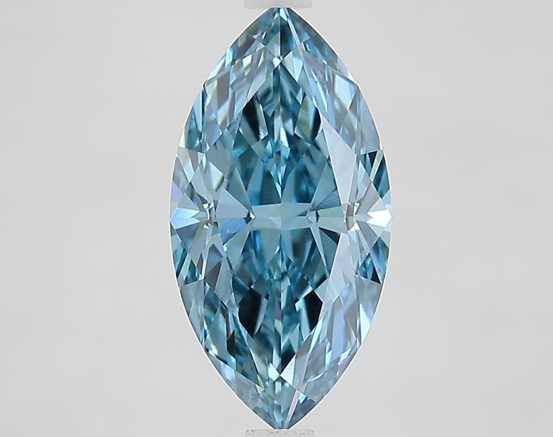 Loose Diamond - MARQUISE 2.59ct Fancy Vivid Blue VVS2: Loose Diamond - MARQUISE 2.59ct Fancy Vivid Blue VVS2 Source: This is a real non-mined Diamond that has been grown in a lab Shape: MARQUISE Carats: 2.59 Color: Fancy Vivid Blue Certification: IGI Vide