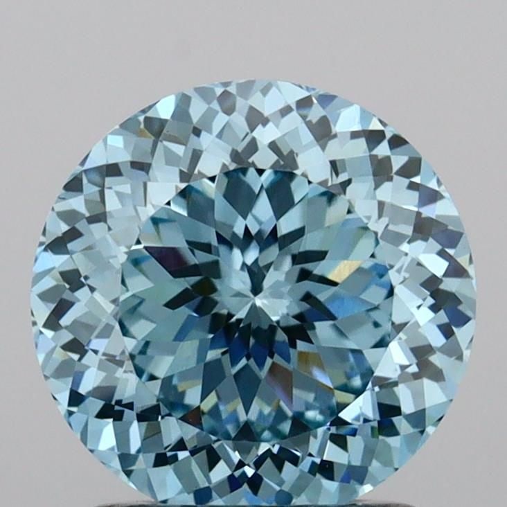 Loose Diamond - ROUND 1.6ct Fancy Vivid Blue VVS2: Loose Diamond - ROUND 1.6ct Fancy Vivid Blue VVS2 Source: This is a real non-mined Diamond that has been grown in a lab Shape: ROUND Carats: 1.6 Color: Fancy Vivid Blue Certification: IGI Video: