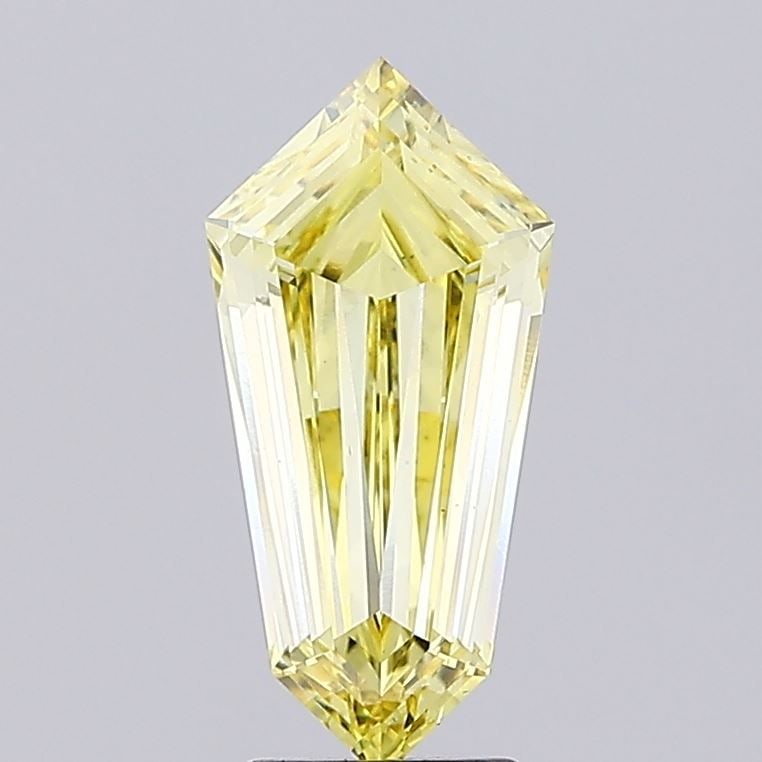 Loose Diamond - HEXAGONAL 2.66ct Fancy Yellow VS1: Loose Diamond - HEXAGONAL 2.66ct Fancy Yellow VS1 Source: This is a real non-mined Diamond that has been grown in a lab Shape: HEXAGONAL Carats: 2.66 Color: Fancy Yellow Certification: IGI Video: