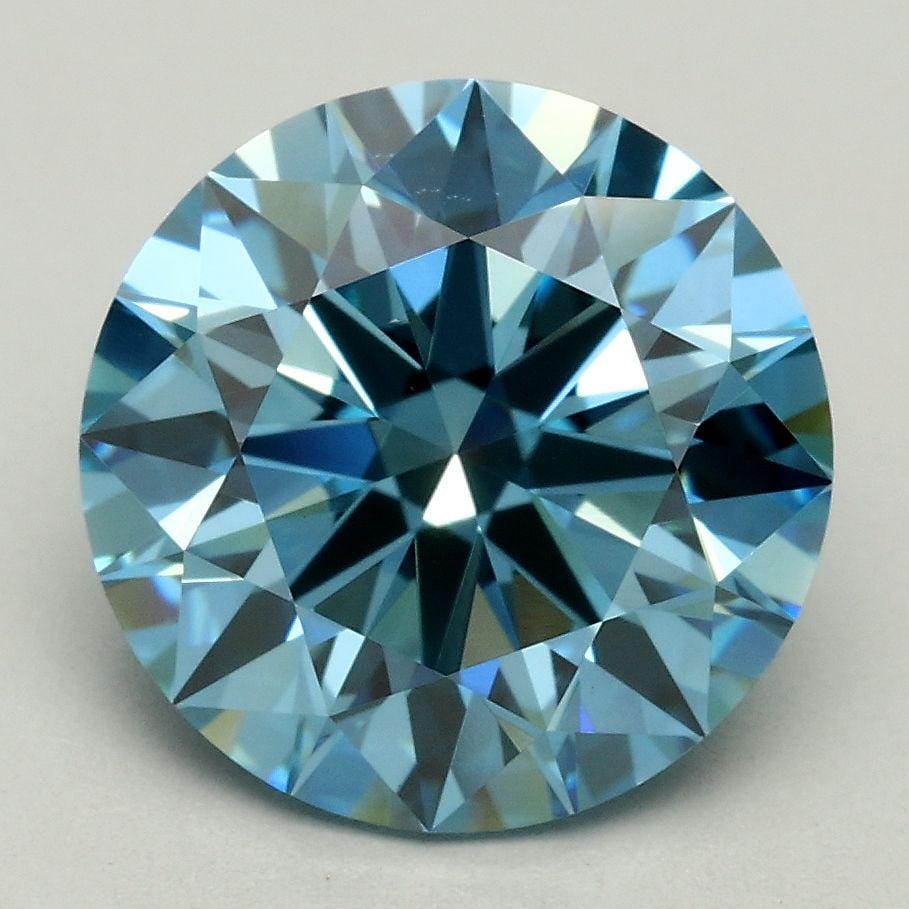 Loose Diamond - ROUND 2.77ct Fancy Vivid Blue VS1: Loose Diamond - ROUND 2.77ct Fancy Vivid Blue VS1 Source: This is a real non-mined Diamond that has been grown in a lab Shape: ROUND Carats: 2.77 Color: Fancy Vivid Blue Certification: IGI Video: