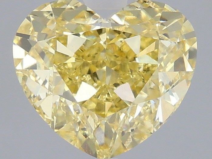 Loose Diamond - HEART 2.58ct Fancy Intense Yellow VS1: Loose Diamond - HEART 2.58ct Fancy Intense Yellow VS1 Source: This is a real non-mined Diamond that has been grown in a lab Shape: HEART Carats: 2.58 Color: Fancy Intense Yellow Certification: IGI Vid