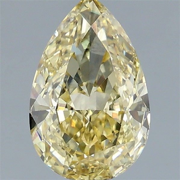 Loose Diamond - PEAR 1.56ct Fancy Intense Yellow VS2: Loose Diamond - PEAR 1.56ct Fancy Intense Yellow VS2 Source: This is a real non-mined Diamond that has been grown in a lab Shape: PEAR Carats: 1.56 Color: Fancy Intense Yellow Certification: IGI Video