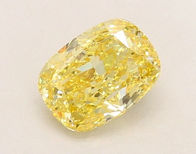 Loose Diamond - CUSHION MODIFIED 1.01ct Fancy Intense Yellow VS1: Loose Diamond - CUSHION MODIFIED 1.01ct Fancy Intense Yellow VS1 Source: This is a real non-mined Diamond that has been grown in a lab Shape: CUSHION MODIFIED Carats: 1.01 Color: Fancy Intense Yellow 