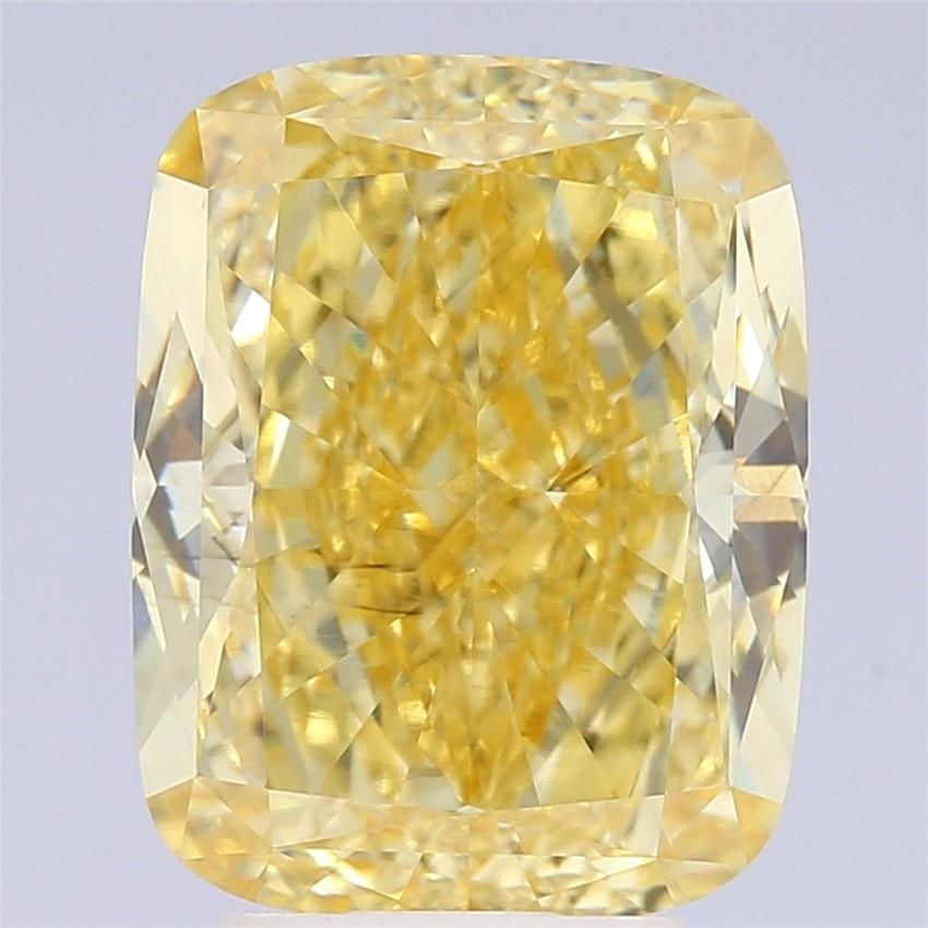 Loose Diamond - CUSHION MODIFIED 5.05ct Fancy Intense Yellow VS2: Loose Diamond - CUSHION MODIFIED 5.05ct Fancy Intense Yellow VS2 Source: This is a real non-mined Diamond that has been grown in a lab Shape: CUSHION MODIFIED Carats: 5.05 Color: Fancy Intense Yellow 