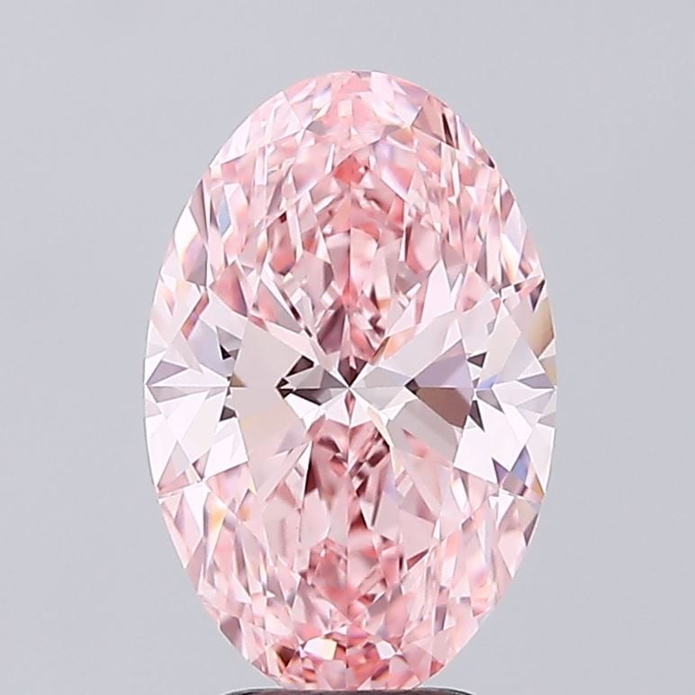 Loose Diamond - OVAL 4.0ct Fancy Vivid Pink VVS2: Loose Diamond - OVAL 4.0ct Fancy Vivid Pink VVS2 Source: This is a real non-mined Diamond that has been grown in a lab Shape: OVAL Carats: 4.0 Color: Fancy Vivid Pink Certification: IGI Video: