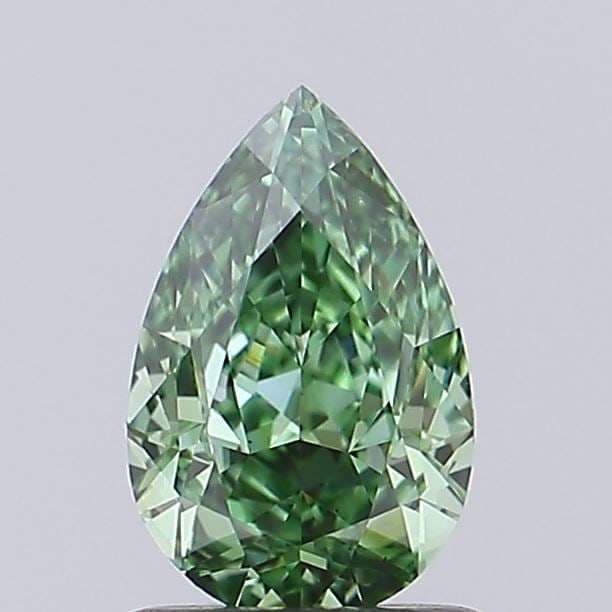 Loose Diamond - PEAR 1.01ct Fancy Vivid Green VS2: Loose Diamond - PEAR 1.01ct Fancy Vivid Green VS2 Source: This is a real non-mined Diamond that has been grown in a lab Shape: PEAR Carats: 1.01 Color: Fancy Vivid Green Certification: IGI Video: