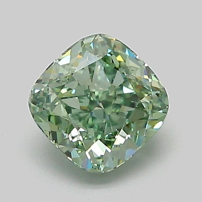 Loose Diamond - CUSHION MODIFIED 1.02ct Fancy Vivid Green VVS2: Loose Diamond - CUSHION MODIFIED 1.02ct Fancy Vivid Green VVS2 Source: This is a real non-mined Diamond that has been grown in a lab Shape: CUSHION MODIFIED Carats: 1.02 Color: Fancy Vivid Green Certi