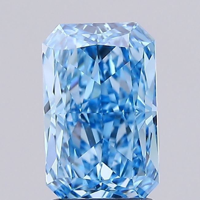 Loose Diamond - RADIANT 1.62ct Fancy Vivid Blue VVS2: Loose Diamond - RADIANT 1.62ct Fancy Vivid Blue VVS2 Source: This is a real non-mined Diamond that has been grown in a lab Shape: RADIANT Carats: 1.62 Color: Fancy Vivid Blue Certification: IGI