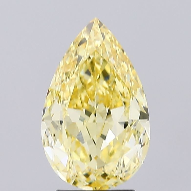 Loose Diamond - PEAR 4.06ct Fancy Intense Yellow VVS2: Loose Diamond - PEAR 4.06ct Fancy Intense Yellow VVS2 Source: This is a real non-mined Diamond that has been grown in a lab Shape: PEAR Carats: 4.06 Color: Fancy Intense Yellow Certification: IGI