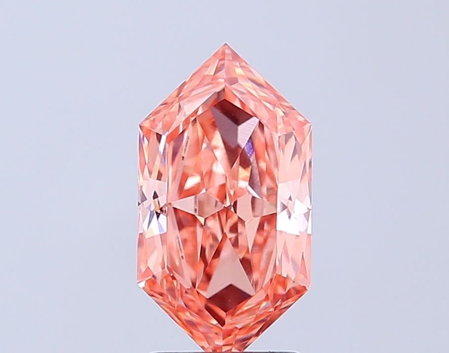 Loose Diamond - HEXAGONAL 2.05ct Fancy Vivid Pink VS1: Loose Diamond - HEXAGONAL 2.05ct Fancy Vivid Pink VS1 Source: This is a real non-mined Diamond that has been grown in a lab Shape: HEXAGONAL Carats: 2.05 Color: Fancy Vivid Pink Certification: IGI