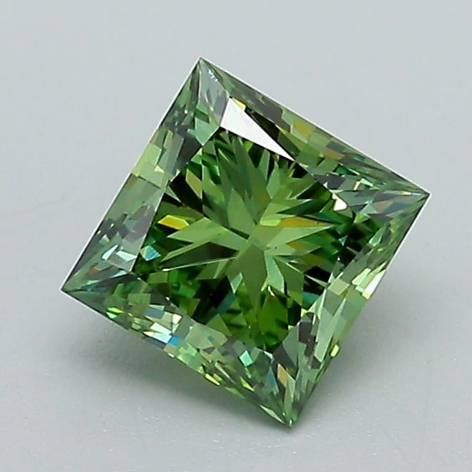Loose Diamond - PRINCESS 1.06ct GREEN VS1: Loose Diamond - PRINCESS 1.06ct GREEN VS1 Source: This is a real non-mined Diamond that has been grown in a lab Shape: PRINCESS Carats: 1.06 Color: GREEN Clarity: VS1 Certification: IGI Condition: Pre
