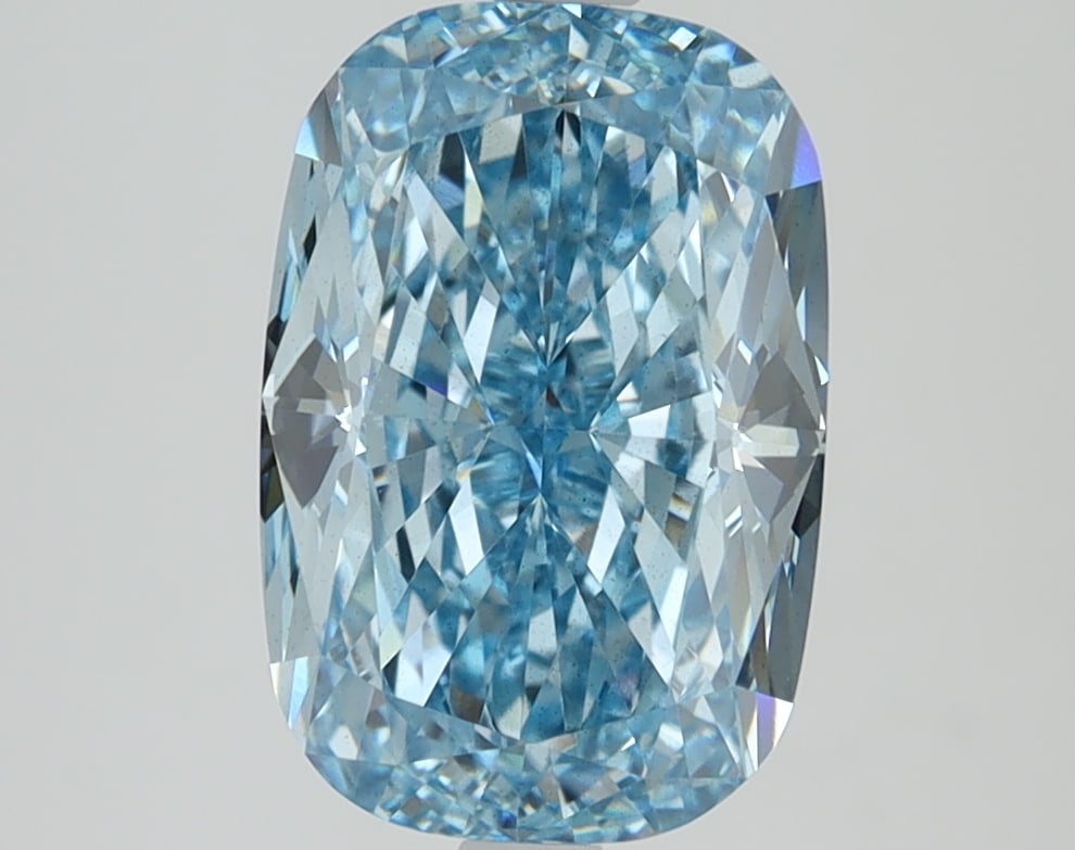 Loose Diamond - CUSHION 3.33ct BLUE VS2: Loose Diamond - CUSHION 3.33ct BLUE VS2 Source: This is a real non-mined Diamond that has been grown in a lab Shape: CUSHION Carats: 3.33 Color: BLUE Clarity: VS2 Certification: IGI Condition: Pre-Own