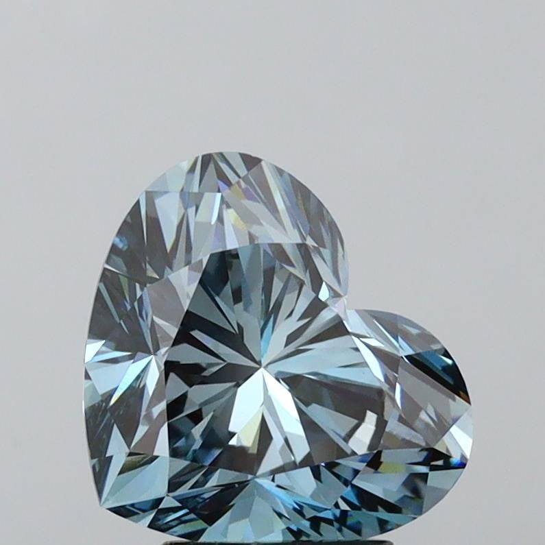 Loose Diamond - HEART 3.55ct Fancy Vivid Blue VS1: Loose Diamond - HEART 3.55ct Fancy Vivid Blue VS1 Source: This is a real non-mined Diamond that has been grown in a lab Shape: HEART Carats: 3.55 Color: Fancy Vivid Blue Certification: IGI Video: