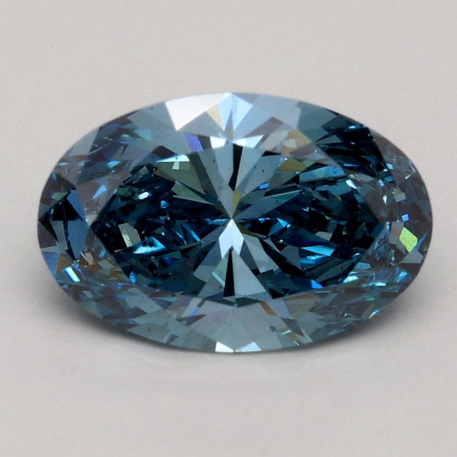 Loose Diamond - OVAL 1.61ct Fancy Vivid Blue VS2: Loose Diamond - OVAL 1.61ct Fancy Vivid Blue VS2 Source: This is a real non-mined Diamond that has been grown in a lab Shape: OVAL Carats: 1.61 Color: Fancy Vivid Blue Certification: IGI Video: